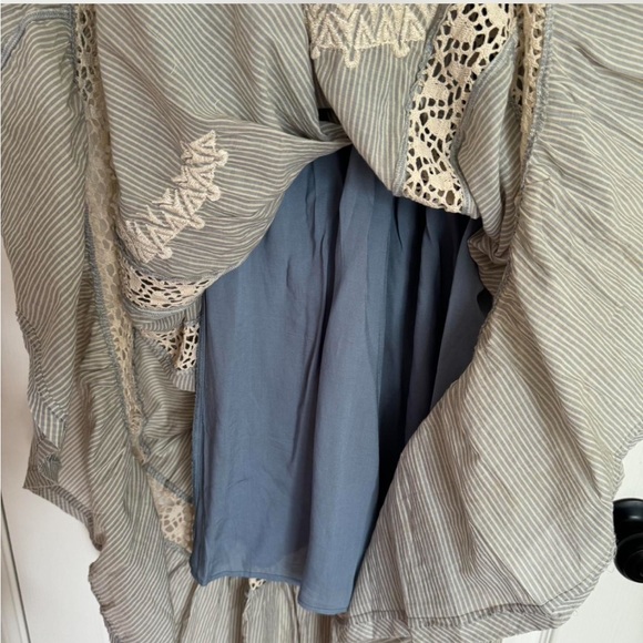 Free People blue striped and lace maxi dress - Picture 8 of 10